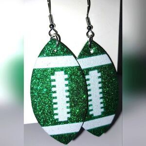 Super cute football dangle earrings